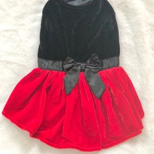 ❤️Zack & Zoey Velvet & Satin Designer Doggie Dress